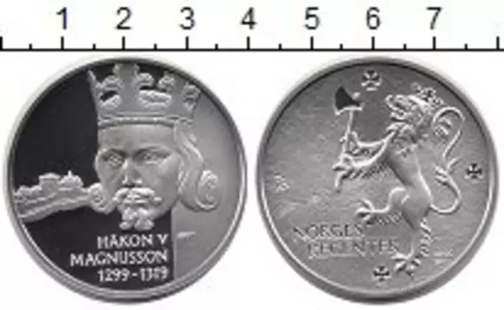 Медаль Норвегии Серебро Король Хакон V Святой 1299-1319
