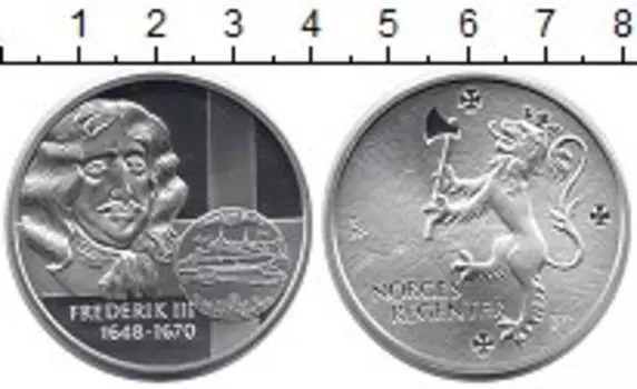 Медаль Норвегии Серебро Король Фредерик III 1648-1670