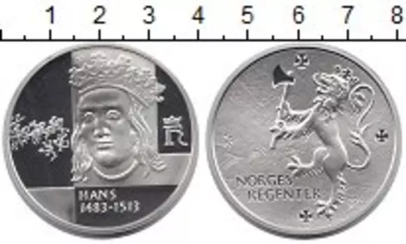 Медаль Норвегии Серебро Король Ганс 1483-1513