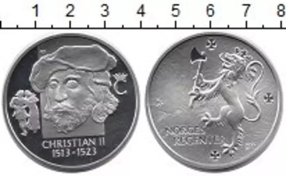 Медаль Норвегии Серебро Король Кристиан II 1513-1523