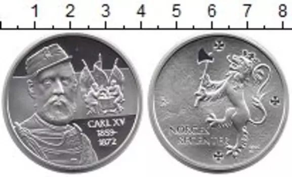 Медаль Норвегии Серебро Карл XV