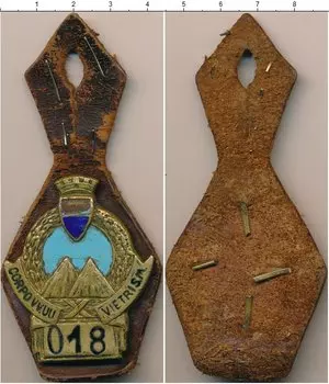 Монета Полицейский знак Италии Латунь Виетри-суль-Маре