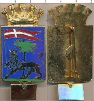 Монета Полицейский знак Италии Латунь Герб города