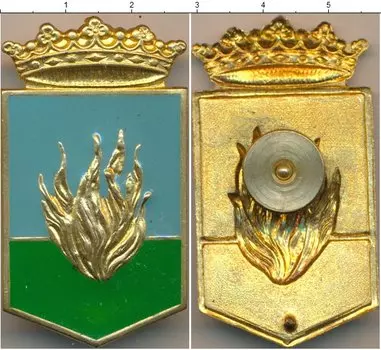 Монета Полицейский знак Италии Латунь Герб города