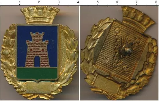 Монета Полицейский знак Италии Латунь Герб города