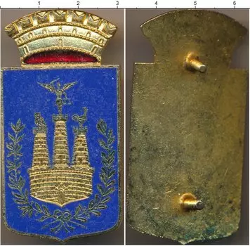 Монета Полицейский знак Италии Латунь Герб города