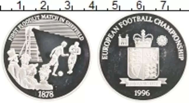 Медаль Англии 1996 года Серебро Чемпионат Европы по футболу