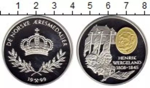 Медаль Норвегии 1999 года Серебро Хенрик Вергеланд