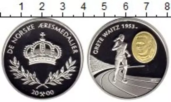 Медаль Норвегии 2000 года Серебро Грете Вайтц