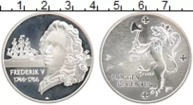 Медаль Норвегии Серебро Фредерик V