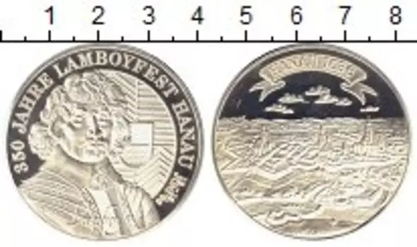 Медаль Германии Серебро 350 лет Ханау