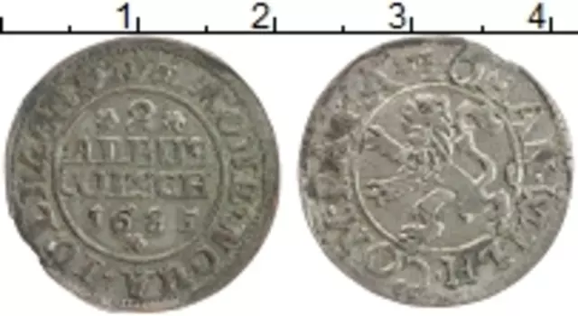 Монета 2 альбуса Юлих-Берга 1685 года Серебро