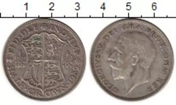 Монета 1/2 кроны Англии 1932 года Серебро Георг V