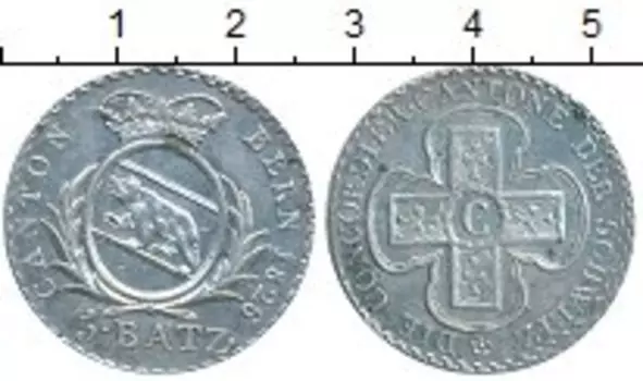 Монета 5 батзен Берна 1826 года Серебро