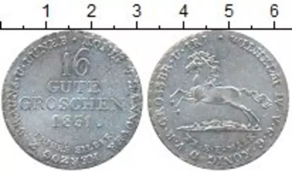 Монета 16 гутегрош Брауншвайг-Люнебурга 1831 года Серебро Вильгельм IV
