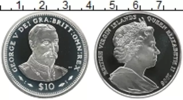 Монета 10 долларов Виргинских островов 2006 года Георг V