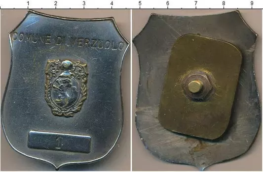Монета Полицейский знак Италии Медно-никель Вердзуоло