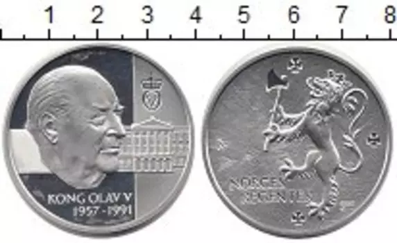 Медаль Норвегии Серебро Король Улаф V 1957-1991