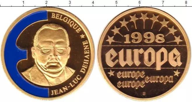 Монета жетон Германии 1998 года Медно-никель Жан-Люк Дехане