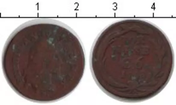 Монета 6 кавалли Сицилии 1788 года Медь Фердинанд IV