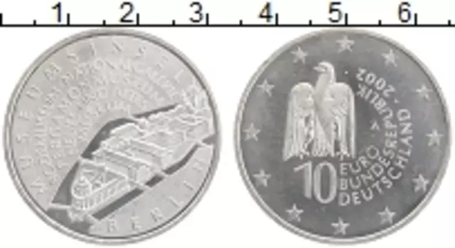 Монета 10 евро Германии 2002 года Серебро Музей
