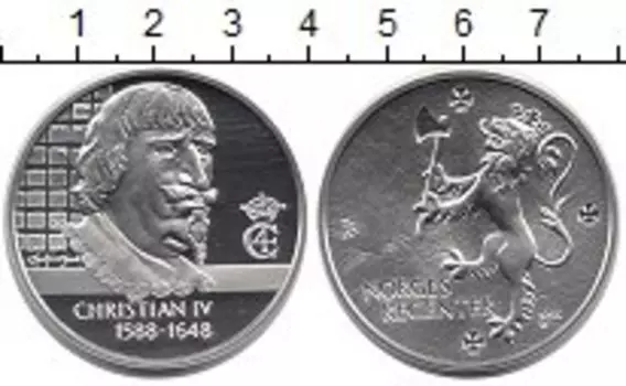 Медаль Норвегии Серебро Король Кристиан IV 1588-1648