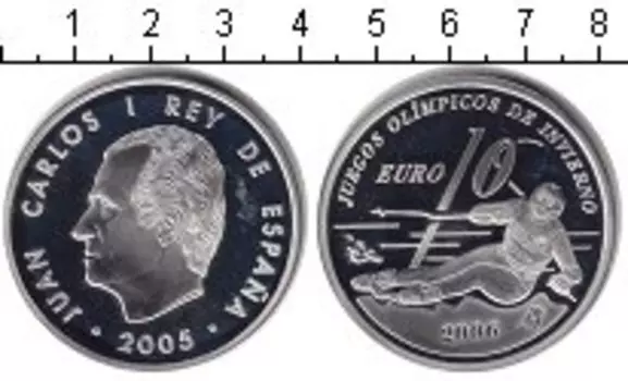 Монета 10 евро Испании 2005 года Серебро Олимпийские игры