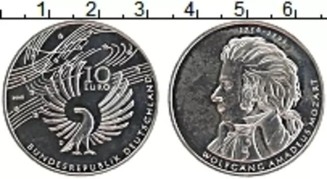 Монета 10 евро Германии 2006 года Серебро D