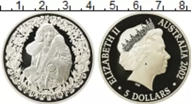 Монета 5 долларов Австралии 2002 года Серебро Елизавета II