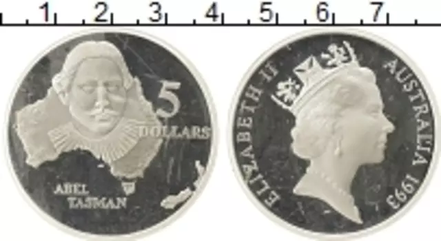 Монета 5 долларов Австралии 1993 года Серебро Елизавета II