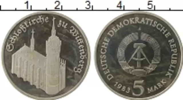 Монета 5 марок ГДР 1983 года Медно-никель Собор