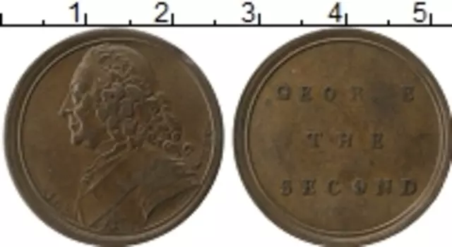 Монета 1/2 пенни Англии Медь Токен