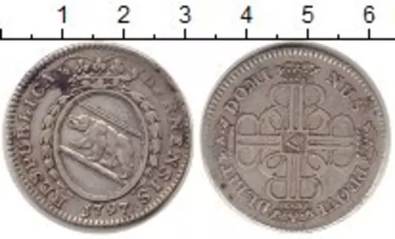 Монета 1/4 талера Берна 1797 года Серебро
