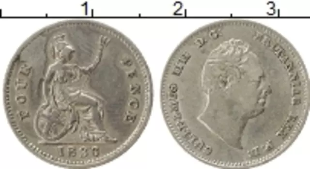 Монета 4 пенса Англии 1936 года Серебро Вильям IV