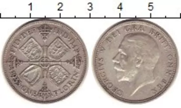 Монета флорин Англии 1933 года Серебро Георг V
