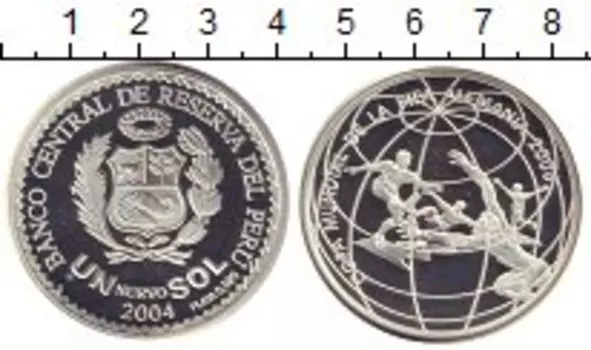 Монета соль Перу 2006 года Серебро Германия