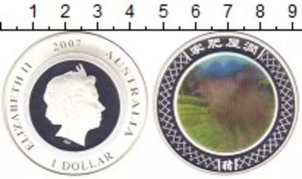 Монета доллар Австралии 2007 года Серебро Елизавета II