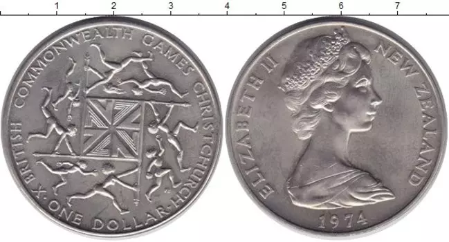 Монета доллар Новой Зеландии 1974 года Медно-никель Елизавета II
