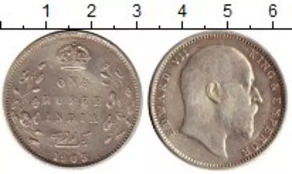 Монета рупия Индии 1903 года Серебро Эдуард VII