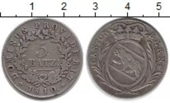 Монета 5 батзен Берна 1810 года Серебро