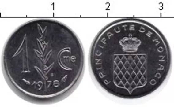 Монета сентим Монако 1978 года Медно-никель