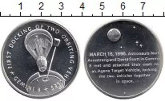 Медаль Америки 1968 года Серебро Первая стыковка, GEMINI 8