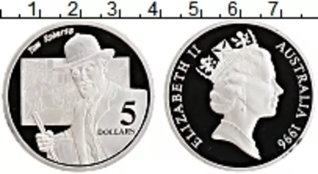 Монета 5 долларов Австралии 1996 года Серебро Елизавета II