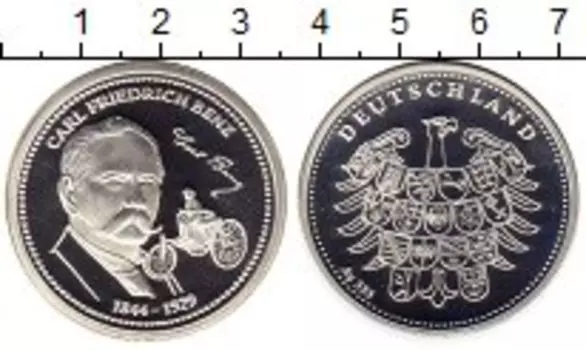 Медаль Германии Серебро Карл Фридрих Бенц