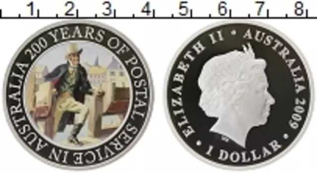 Монета доллар Австралии 2009 года Серебро Елизавета II