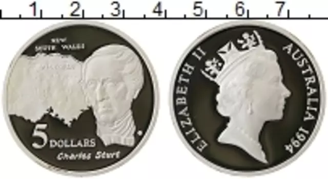 Монета 5 долларов Австралии 1994 года Серебро Елизавета II