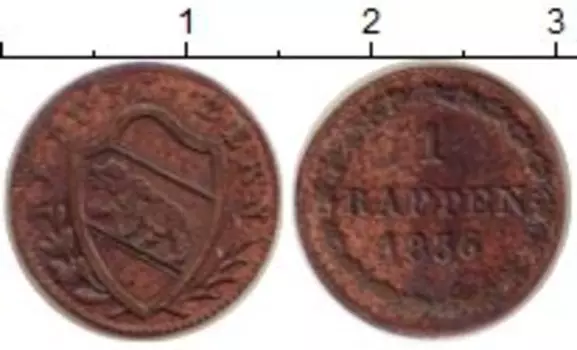 Монета рапп Берна 1836 года Медь