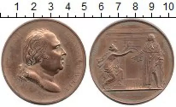 Медаль Франции 1814 года Бронза Восшествие на престол Людовика XVIII