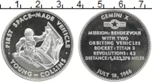 Медаль Америки Серебро Космос, GEMINI 10