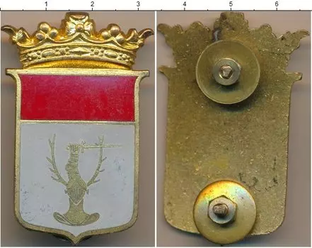 Монета Полицейский знак Италии Латунь Герб города